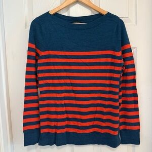 NWT Talbots Striped merino Wool Boatneck Sweater
